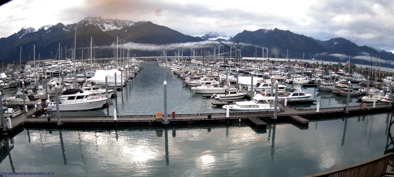 time-lapse frame, Seward Harbor webcam