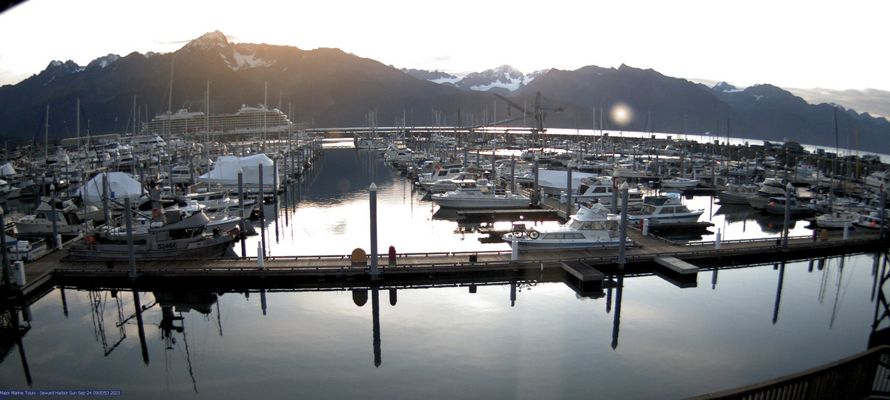 time-lapse frame, Seward Harbor webcam