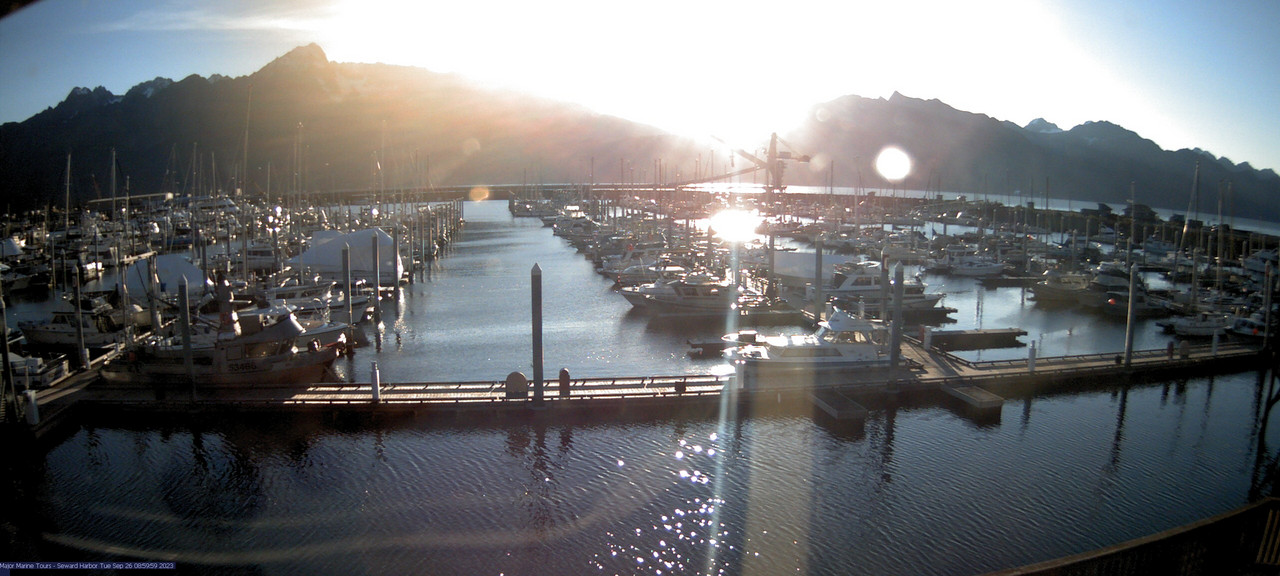 time-lapse frame, Seward Harbor webcam