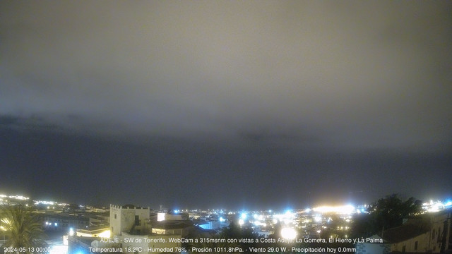 time-lapse frame, Adeje SW webcam