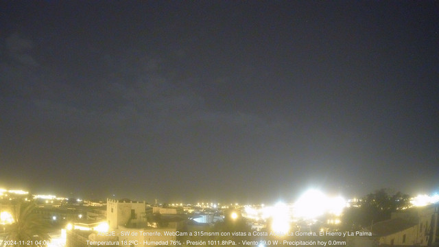 time-lapse frame, Adeje SW webcam