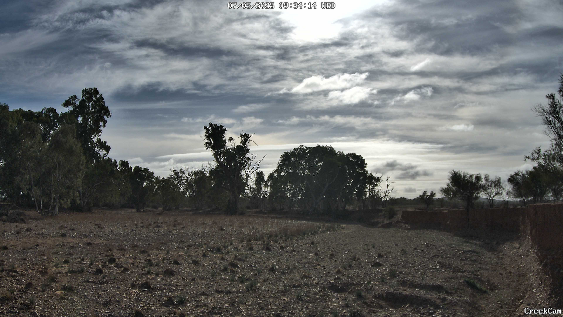 time-lapse frame, CreekCam webcam