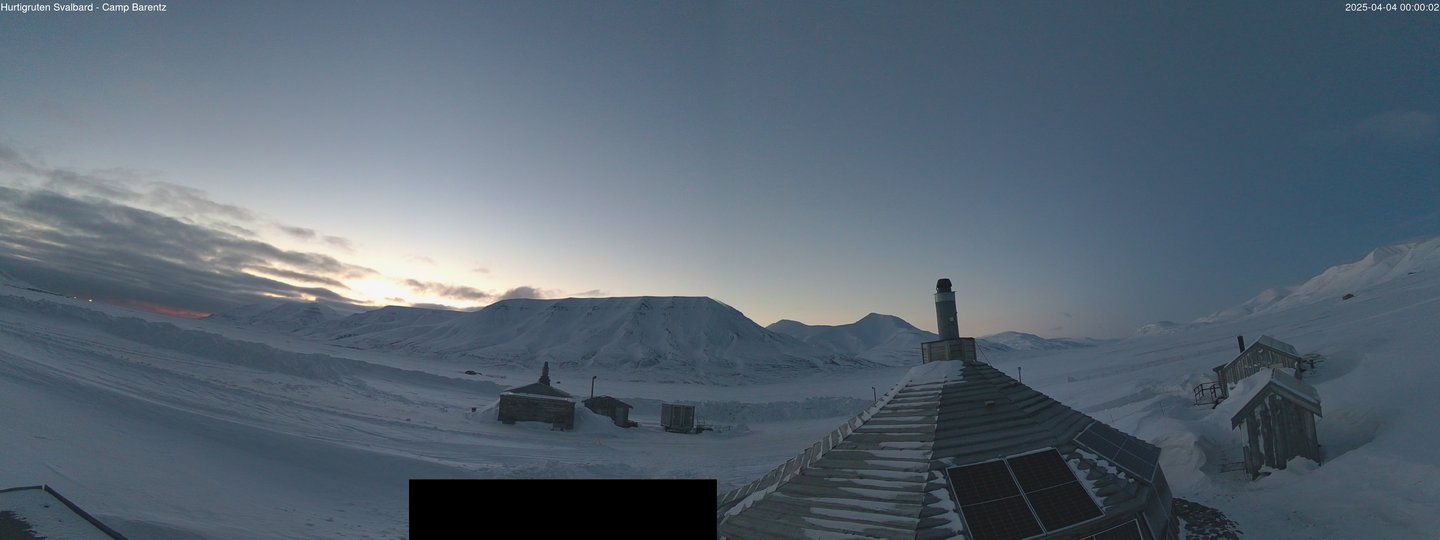 time-lapse frame, Hurtigruten Svalbard - Camp Barentz webcam