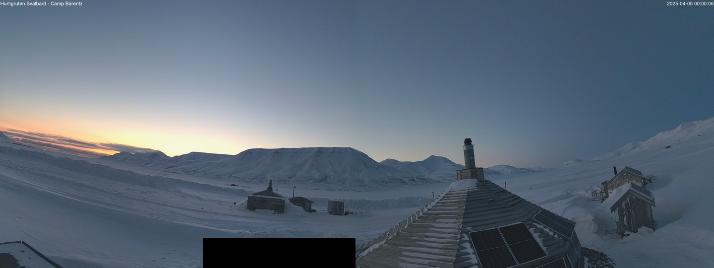 time-lapse frame, Hurtigruten Svalbard - Camp Barentz webcam