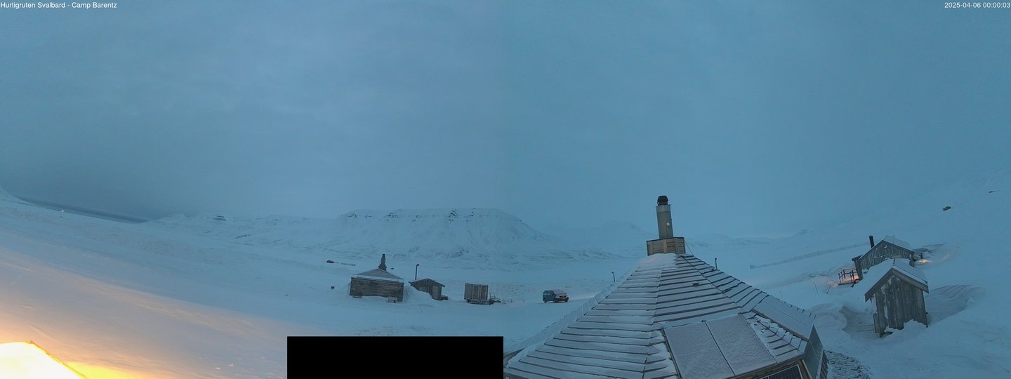 time-lapse frame, Hurtigruten Svalbard - Camp Barentz webcam