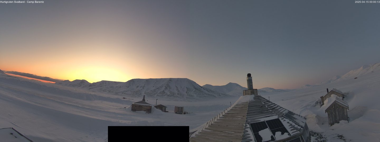 time-lapse frame, Hurtigruten Svalbard - Camp Barentz webcam