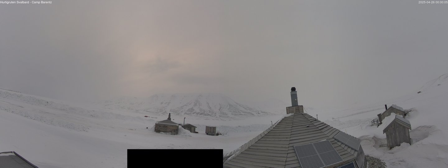 time-lapse frame, Hurtigruten Svalbard - Camp Barentz webcam