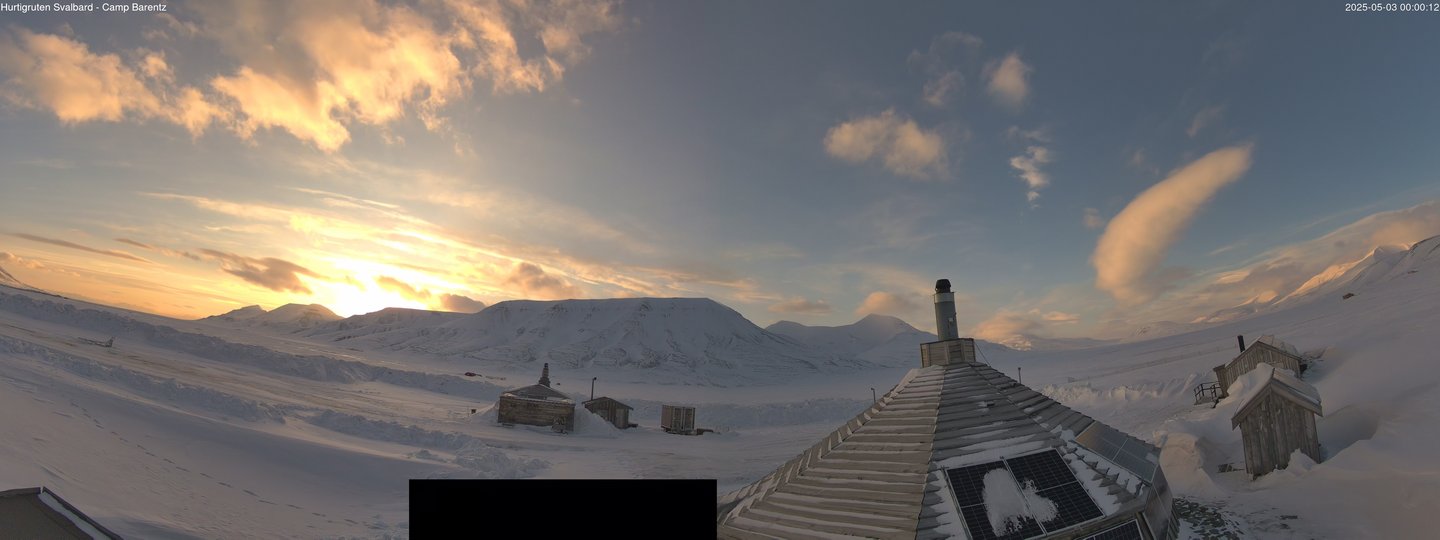 time-lapse frame, Hurtigruten Svalbard - Camp Barentz webcam
