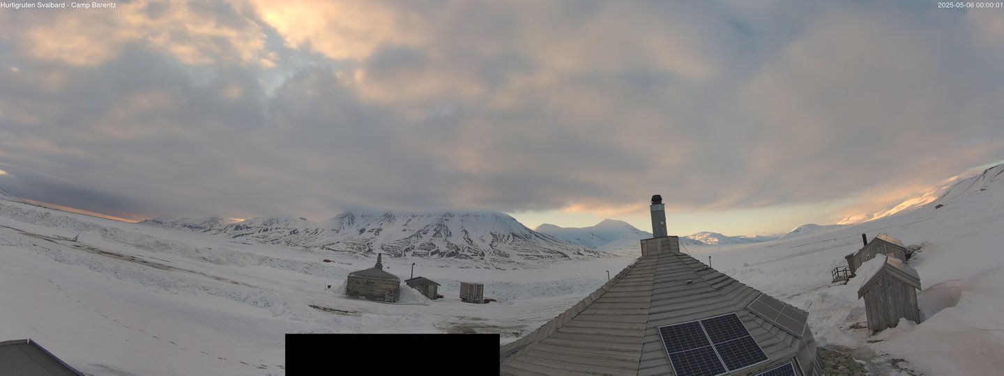 time-lapse frame, Hurtigruten Svalbard - Camp Barentz webcam