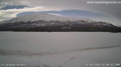 view from Lesjaskogsvatnet on 2024-04-11