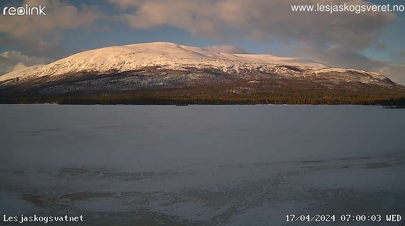 time-lapse frame, Lesjaskogsvatnet webcam