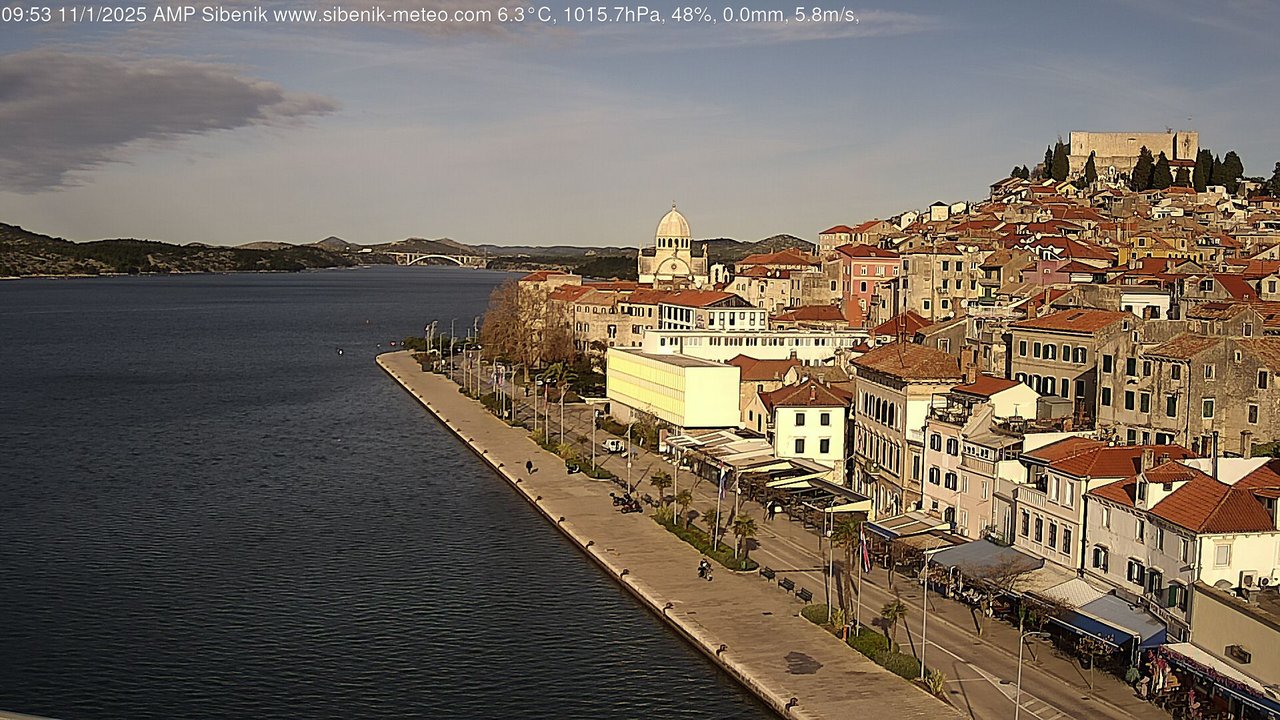 time-lapse frame, Šibenik hotel webcam