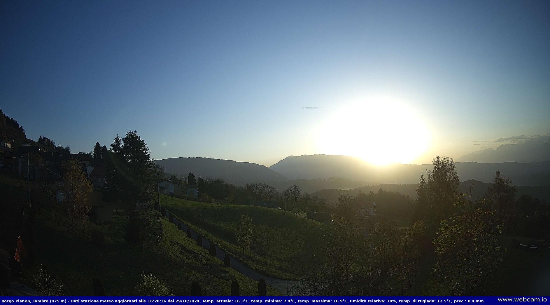 time-lapse frame, Borgo Pianon (Tambre - BL) - 975m webcam